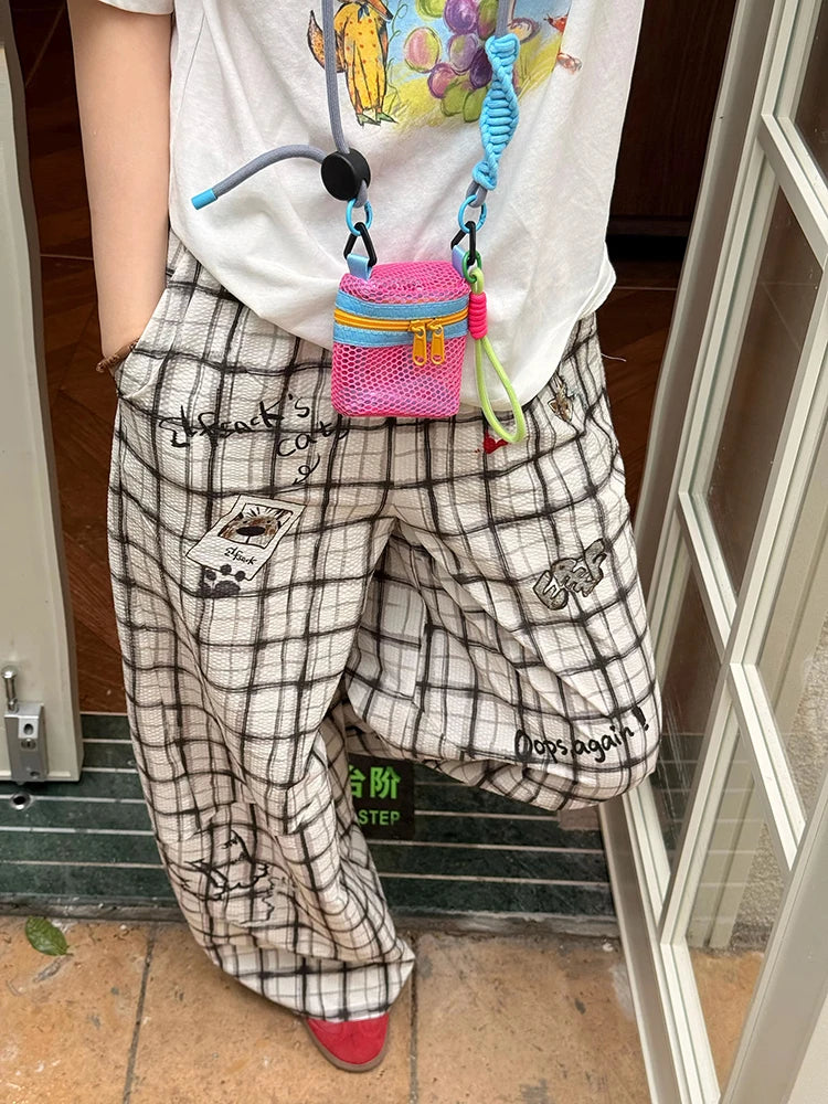 Colorful Mesh Crossbody Bag with Adjustable Strap, Zipper Mini Shoulder Pouch, Casual Streetwear Small Coin Purse for Wo
