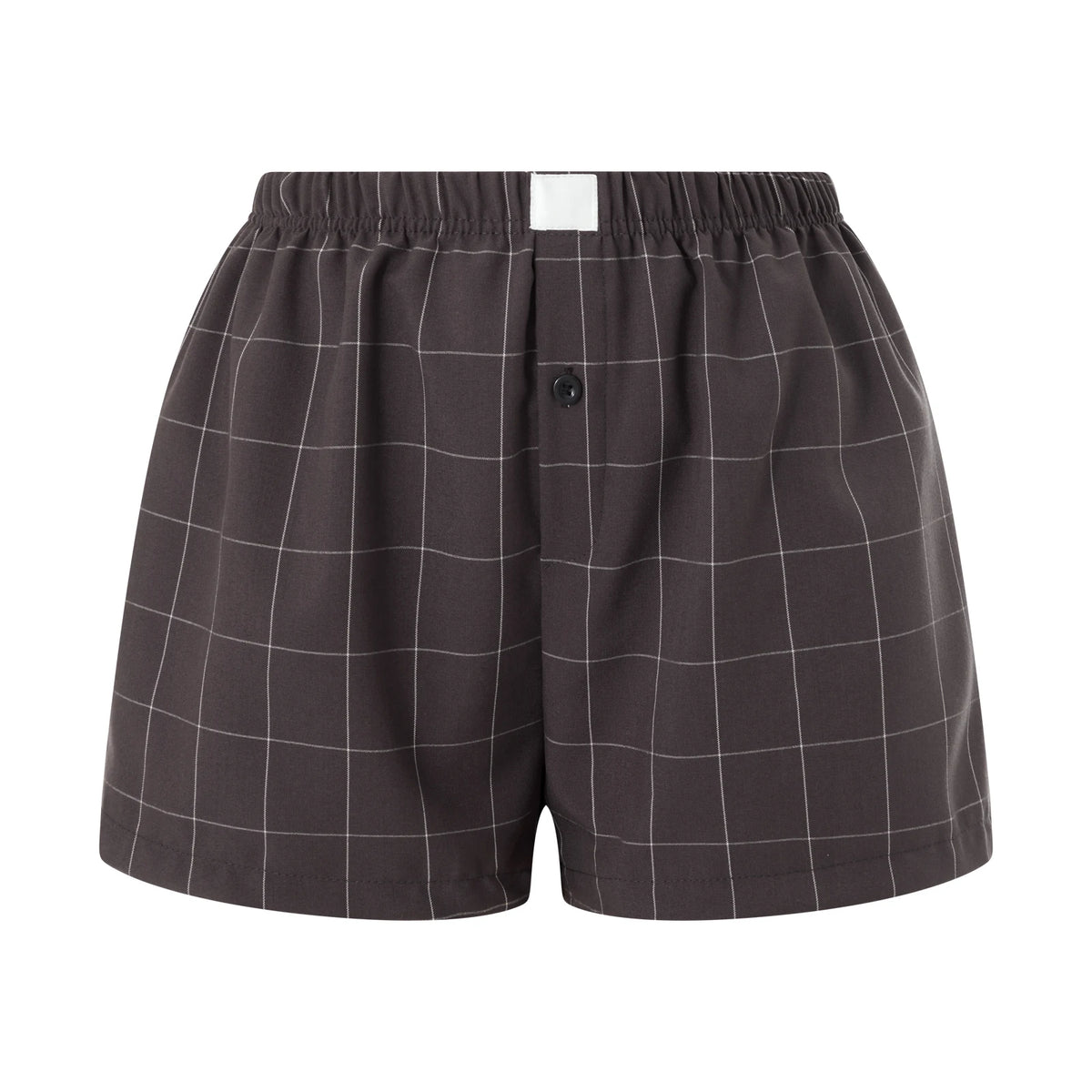 Women Y2k Gingham Boxer Shorts Stripes Button Elastic Waist Boxers Cute Mini Bloomers Plaid Loose Fit Boy Shorts