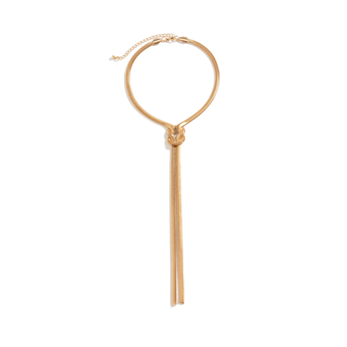 Unique Adjustable Twisted Chunky Snake Long Chain Necklace for Women Sexy Vintage Knotted Link Grunge Chest Jewelry New