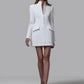 Long Sleeve Single-breasted Sexy Mini Blazer Dress Women Turtleneck Two Pocket Club Party Blazers Dress Office Lady