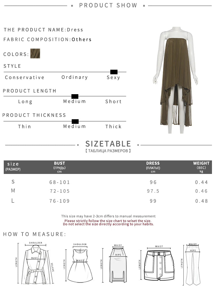 Irregular Hem Dress Women Chest Wrap Folds Drawstring Tassel Sleeveless Solid Summer Fashion High Street Sexy Bodycon