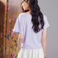 Cowl Neck Ruched T-shirt, Slim Fit Short Sleeve Tee, Casual Solid Color Summer Top for Women