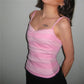 Cute Stripe Camisole Top Summer Women Sweetheart Neck Spaghetti Strap Slim Low Back Crop Top Y2K Aesthetic Streetwear