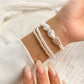 Elegant Multilayer Imitation-Pearl Chain Bracelet for Women Wedding Bridal Kpop Charm Beaded Bangles Couple Hand Jewelry