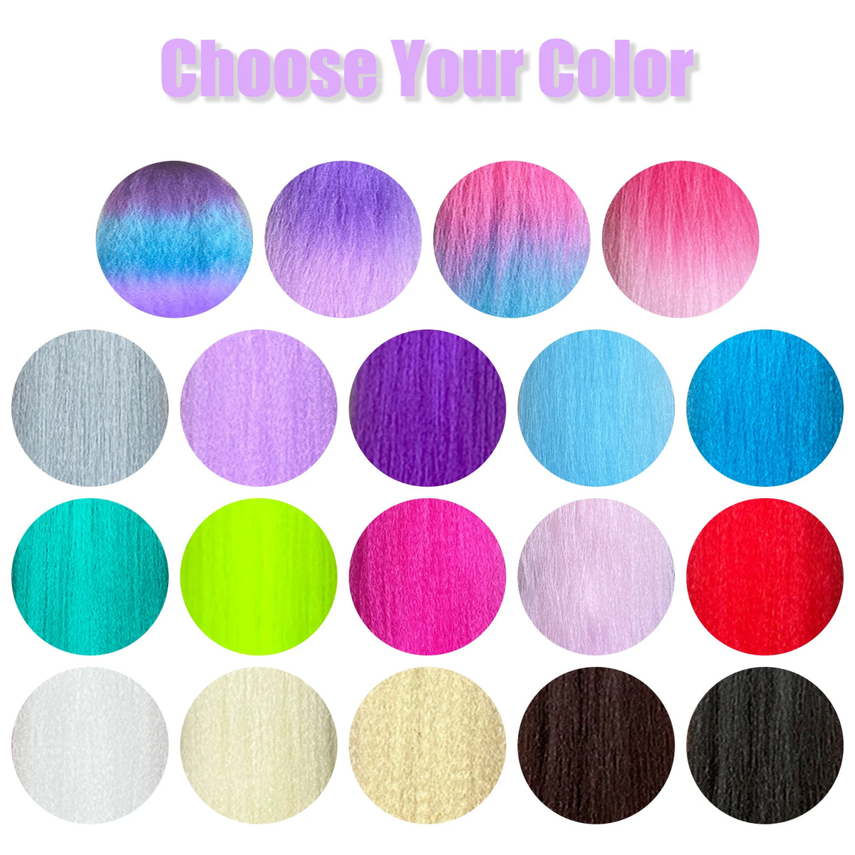 Synthetic Long Straight Ponytail Extensions With Rubber Band DIY Braided Ponytail Purple Hair Accessories for Halloween