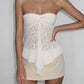 Sexy Jacquard Tank Top Women Hottie Fashion Irregular Hem See Through Ruched Stretch Elegant Trend Party Street Vest