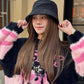Minimalist Casual Reversible Leopard Plush Bucket Hat For Women