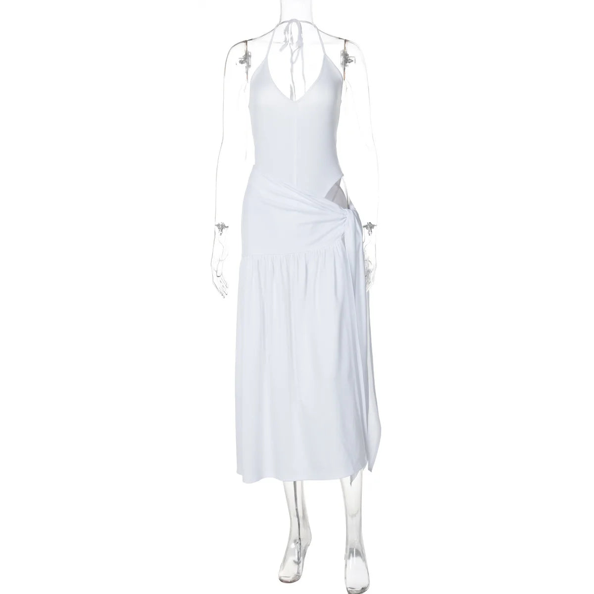 Sexy Skirt Two Piece Sets Women Fashion Halter Bodysuit And Maxi Skirt Ladies Fashion Matching Sets Ladies Dress Set