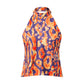 Women Y2k Floral Printed Halter Tank Top Summer Going Out Cami Tops Boho Sexy Backless Vacation Beach Camisoles