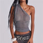 Women Sexy Sheer Cover Ups Solid Color See Through Off Shoulder Shrug Pullover Tops Mesh Knit Poncho for Beach