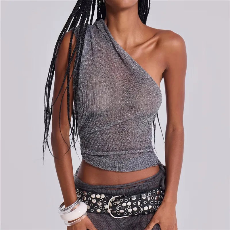 Women Sexy Sheer Cover Ups Solid Color See Through Off Shoulder Shrug Pullover Tops Mesh Knit Poncho for Beach