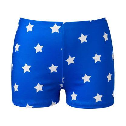 Women Star Pattern Boyshort Shorts Stretch Slim Low Waist Short Pants Cosplay Party Sport Workout Casual Bottoms