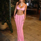 Beach Crochet Women Summer 2 Piece Set Applique Halter Bandage Camisole+Maxi Skirts Sexy Matching Vacation Clubwear