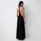 Backless Side Slit Thin Dress Women Halter Waistless Lace-Up Summer Sexy Beach Vacation Hottie Stretch Slim Clubwear