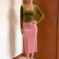 Velvet Elegant 2 Piece Set Woman Autumn Trend Square Collar Full Sleeve Crop Tops+Tassel Long Skirts Fashion Suits