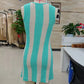 Women Y2K Sleeveless Knit Mini Dress Contrast Striped Hollow Out Ribbed Bodycon Crew Neck Casual Summer Streetwear