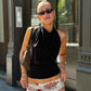 Solid Color Backless Halter Tops for Woman Summer Clothes 2026 Fashion Cowl Neck Tank Top