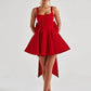 Backless Bow Sexy Mini Dress Women Fashion Elegant Spaghetti Strap Sleeveless High Waist A-line Club Party Dress New