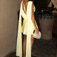 Swing Collar Dress Women Patchwork Tassel Backless Bandage Sleeveless Satin Fashion Prom Party Summer Elegant Bodycon