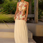 Sexy Shirring Backless Dress Women  Fashion Colorful Floral Print Hollow Patchwork Sleeveless Elegant Party Bodycon