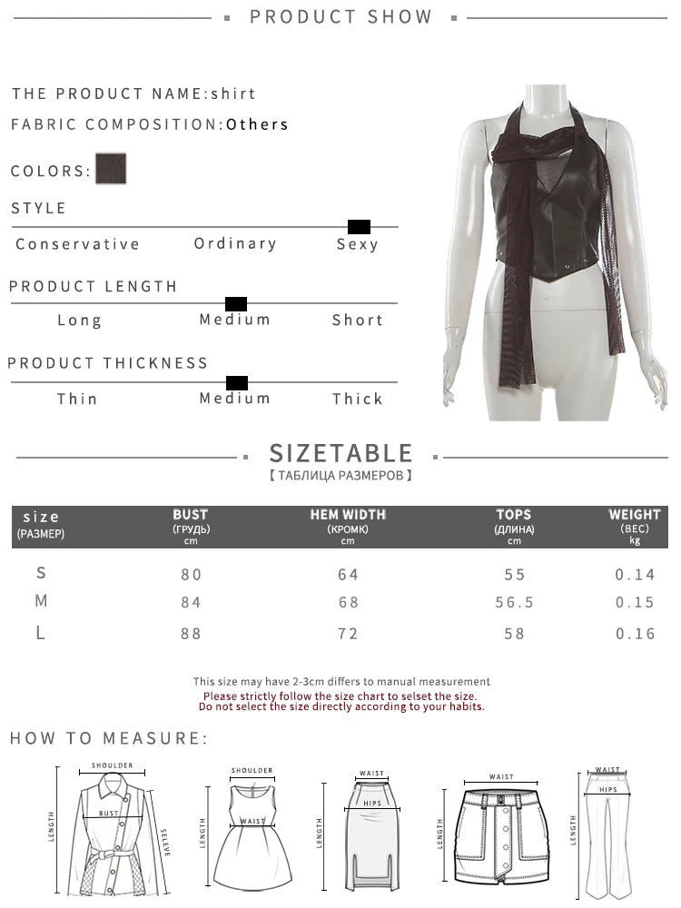 Party Sexy 2Piece Set Women Zip Halter Patchwork Mesh Hollow Vest+Print Metal Ring Tassel Cross Bandage Skirt Summer Suit