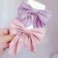 Solid Color Satin Bowknot Hair Clips For Girls Sweet Bow Women Hairpins Butterfly Barrettes Duckbill Clip Kids Hair Accessories