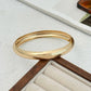 Women's Minimalist Glossy Big round Punk Bangle Bracelet Geometry Metal Stackable Wide Party Jewelry Accessory