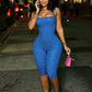 High Street  Skinny Backless Polka Dot Print Playsuit Woman Summer Trend Bandage Halter Peach Hip Hottie Fashion Rompers