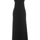 Metal Buckle Patchwork Dress Women Fashion Classic Backless Sleeveless Elegant Chic Banquet Party Street Maxi Bodycon