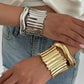 2026 Irregular Wide Cuff Stacking Bangles Women Trendy Punk Metal Opening Hand Accessory Hip-Hop Jewelry Gift
