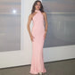 Pink Long Dresses Elegant Wedding Party Outfits Sexy Summer Lace Up One Shoulder Backless Fishtail Maxi Dress