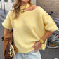 Vintage Fluffy Asymmetrical Cold Shoulder Knit Top Hollow Choker Neck Loose Casual Women French Daily Sweater Blouse