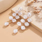 Elegant Creative Irregular Imitation Pearl Drop Earrings for Women Fashion Romantic Wedding Banquet Jewelry Accessory Gift