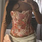 Sexy Print Hollow Out Corset Top Women Slim Bandage Strapless Backless Sleeveless Female Tops Summer Lady Y2k Party Vest