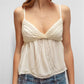 Women Cute Babydoll Summer Flowy Peplum Crop Top Vest Y2k Sequin Rhinestone Camisole Ruffle Tank Top Fairy Streetwear