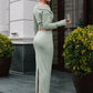 Sexy 2 Piece Set Women Fashion Button Patchwork Cross Bandages Deep V-Neck T-Shirt+Split Skirt Chic Street Party Suit
