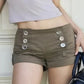 Leisure Music Festival Shorts Women Double-Breasted Skinny 2026 Summer New Trend Classic Hottie Midnight Daily Streetwear