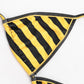 Street 3 Piece Women Striped Print Sexy Hottie Low-Neck Short Sleeve+Halter Bandages Tank Top+Bike Short Fashion Suit