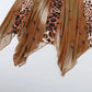 Patchwork Colorful Leopard Print Dress Women Fashion Hottie Irregular Hem Low-Neck Trend Wild Vacation Party Clubwear