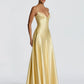 Folds Vacation Chic Satin Maxi Dress Women Low-Neck Sleeveless Skinny Elegant Birthday Party Summer New Trend Vestidos