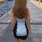 Halter Lace Deep V Neck Backless Sexy Mini Dress Women Elegant Lace Trim Satin Sleeveless Bodycon Club Party Dresses