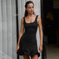 Sleeveless Ruffled Dresses for Summer Women Fashion Sexy Black Mini Dress