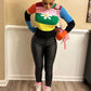 Crochet Colorful Sweater Women Flower Embroidery O-Neck Flared Sleeve Autumn Trend Stretch Casual Classic Streetwear