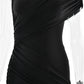 Fashion Ruched Draped Asymmetrical Dresses Sleeveless Mini Bodycon Dress Party Night Elegant Summer