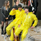 Adult Breaking Bad Cosplay Yellow Hazmat Coverall Jumpsuit Full Zip Disposable Protective Suit Halloween Carnival Party