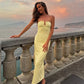 Strapless Long Maxi Dress Sexy Beach Party Vacation Outfits Summer Dresses Women Fashion Clothes