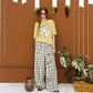 Graffiti Animal Print T-Shirt, Letter Graphic Loose Oversized Tee, Casual Short Sleeve Top for Women