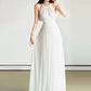 Backless Maxi Dress Women Beaded Chain Folds Sleeveless o-Neck Elegant Birthday Party Vacation Summer Trend Vestidos