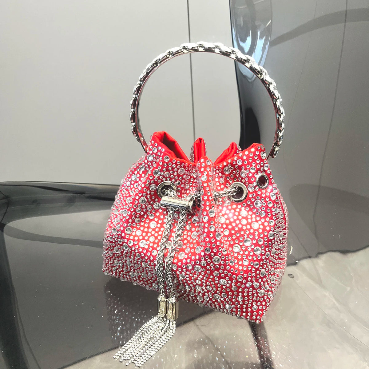 Rhinestones Evening clutch Bag Purses and handbag luxury Designer shoulder bag Shiny Crystal Clutch purse bucket bag