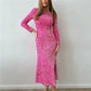 Fashion Sequined Party Slim Midi Dress For Women Autumn Winter Elegant Long Sleeve Sexy Bodycon Evening Dresses